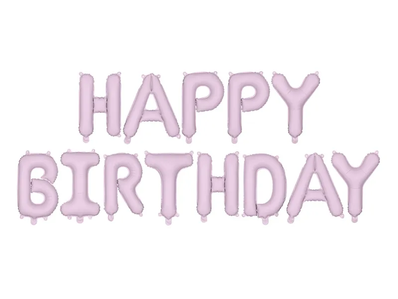 Faixa Balões Happy Birthday Lilás
