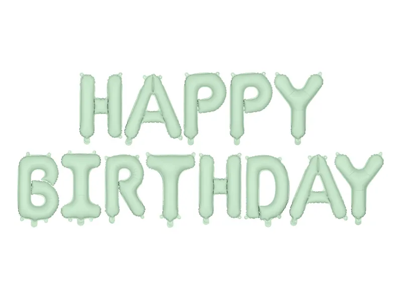 Faixa Balões Happy Birthday Verde