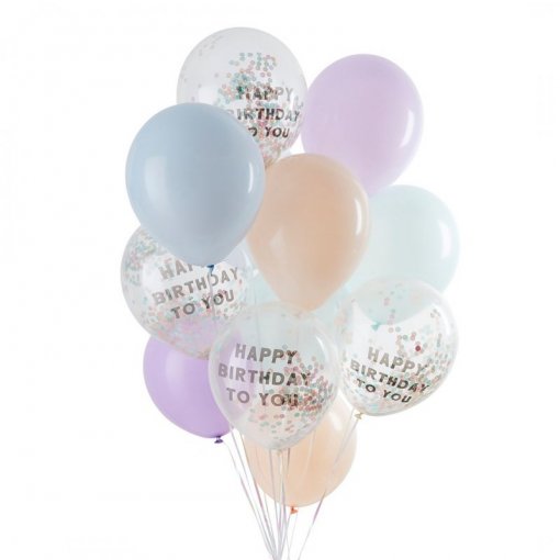 Kit 12 Balões Happy Birthday to You