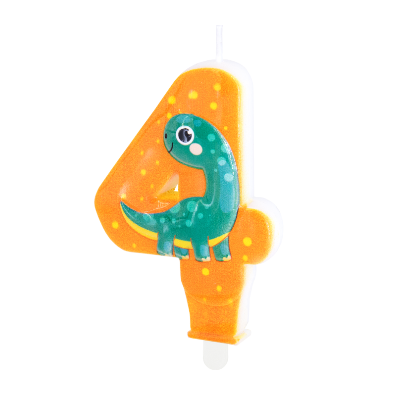 Vela Dinossauro Número 4