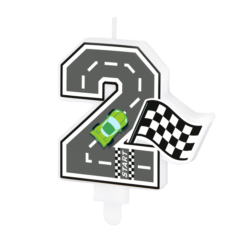Vela Carro Corrida Número 2