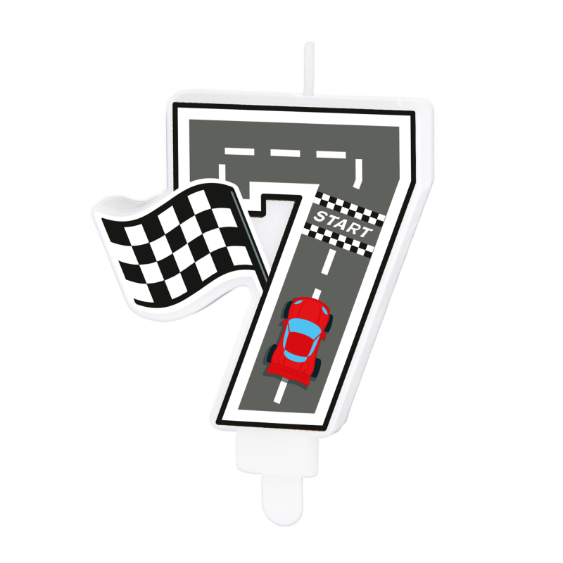 Vela Carro Corrida Número 7