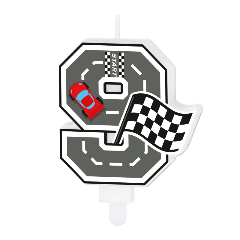 Vela Carro Corrida Número 9