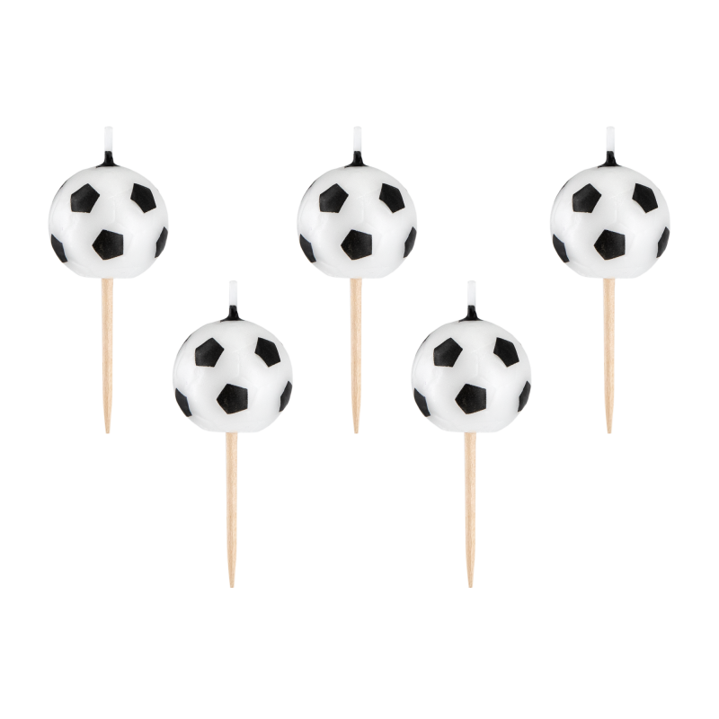 5 Velas Bola de Futebol