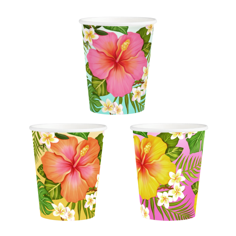 Copos Folhas Tropicais