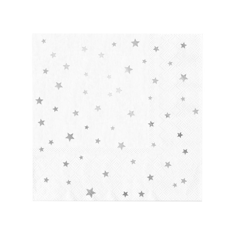 Guardanapos Estrelas Prata