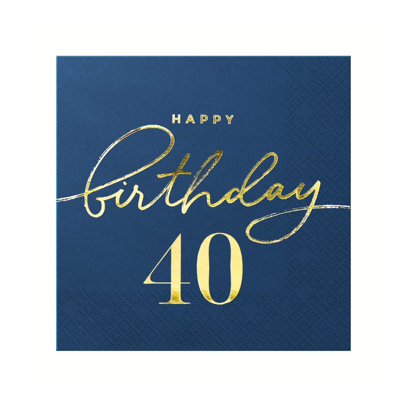 Guardanapos Azul Navy Idade 40