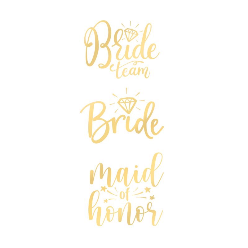 Tatuagens Bride to Be e Team Bride