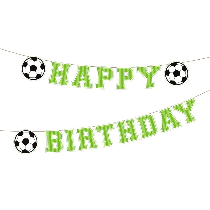 Faixa Happy Birthday Futebol