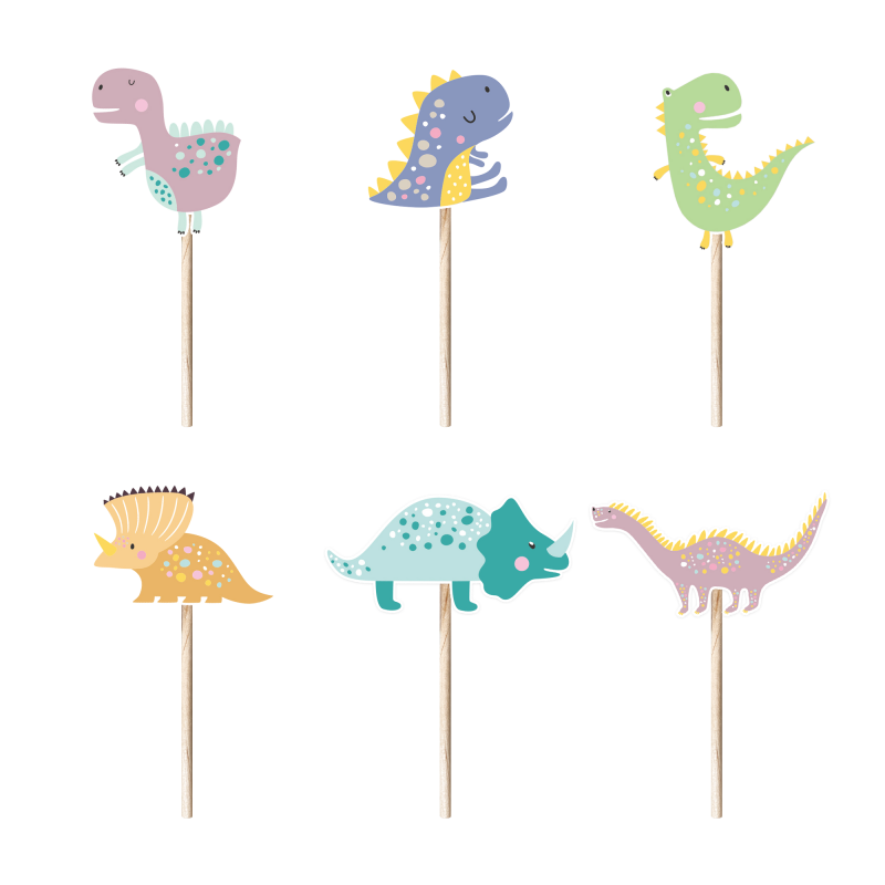 6 Toppers Dinossauros