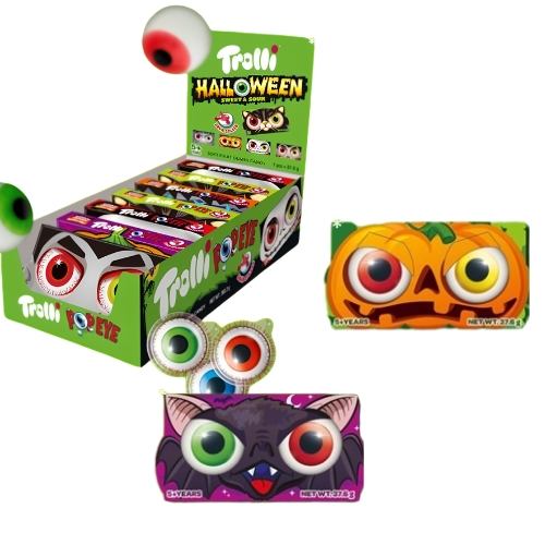 Trolli 2 Olhos Recheio Ácido Halloween 