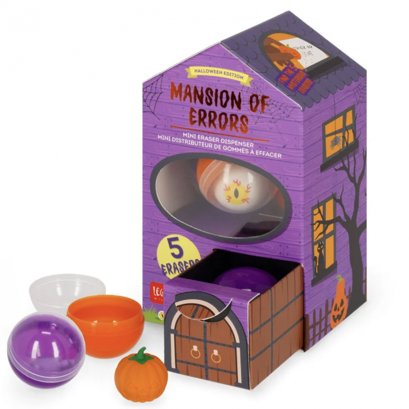 Dispensador de 5 Mini Borrachas - Mansion of Errors