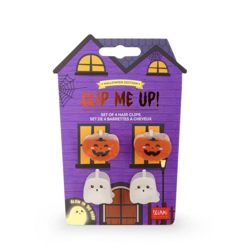 4 Mini Ganchos de Cabelo Halloween