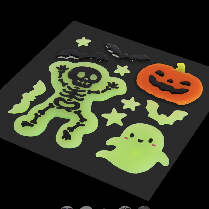Autocolantes de Gel para Vidro Brilha no Escuro Halloween