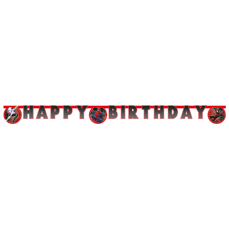 Faixa Happy Birthday Homem-Aranha