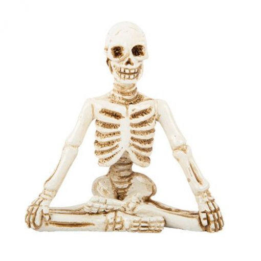 Figura Esqueleto Sentado de Pernas Cruzadas 