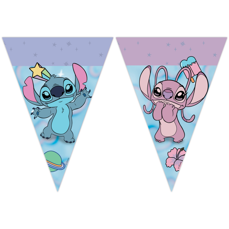 Bandeirolas Stitch e Angel