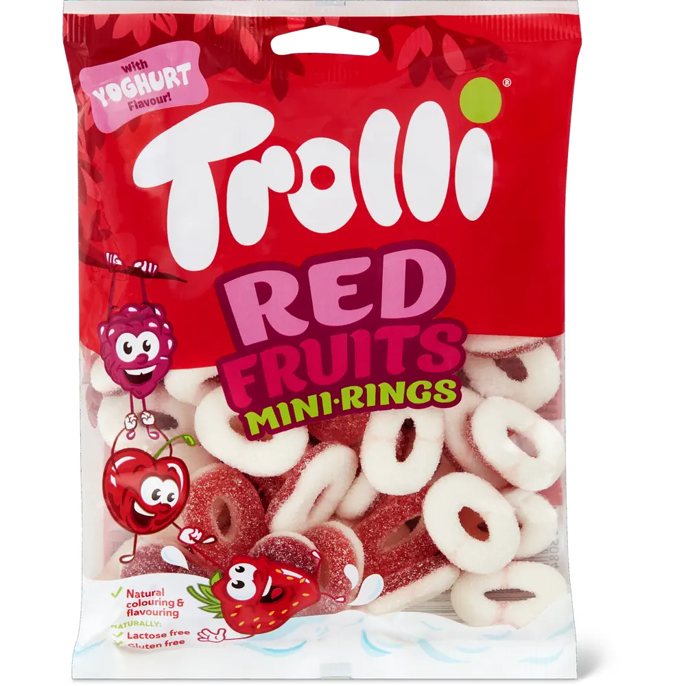 Trolli 100g Red Fruit Mini Rings 