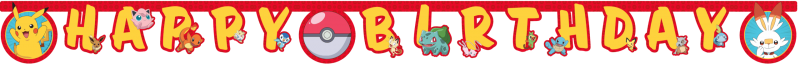 Faixa Happy Birthday Pokémon