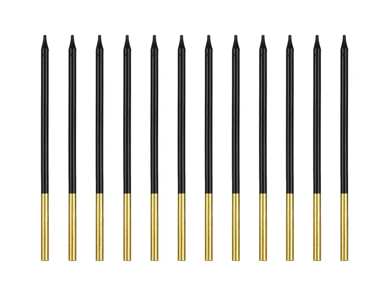 12 Velas Preto e Dourado