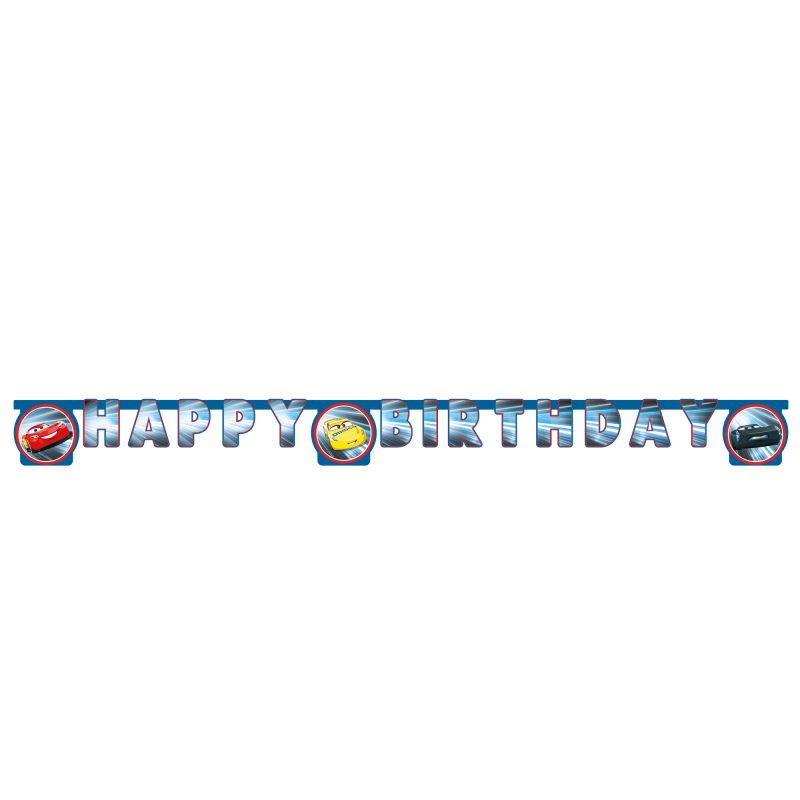 Faixa Happy Birthday Cars