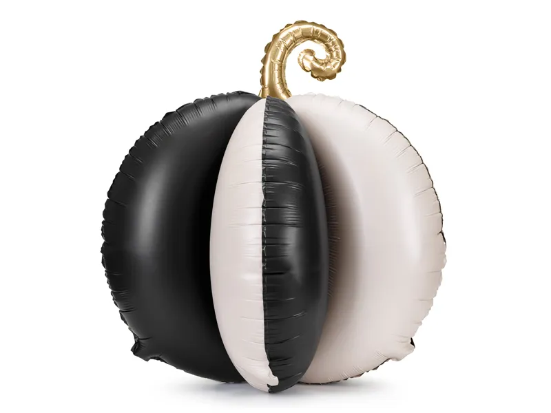 Balão 3D Abóbora Preto e Branco