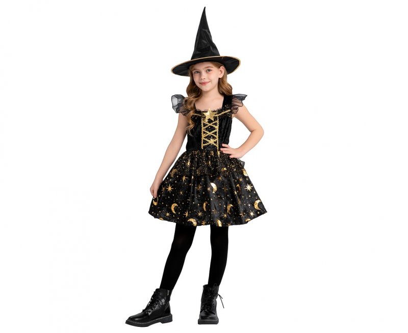 Fato Vestido Bruxa - 120/130cm