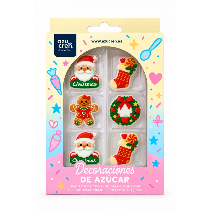 8 Decorações de Açúcar Doce Natal