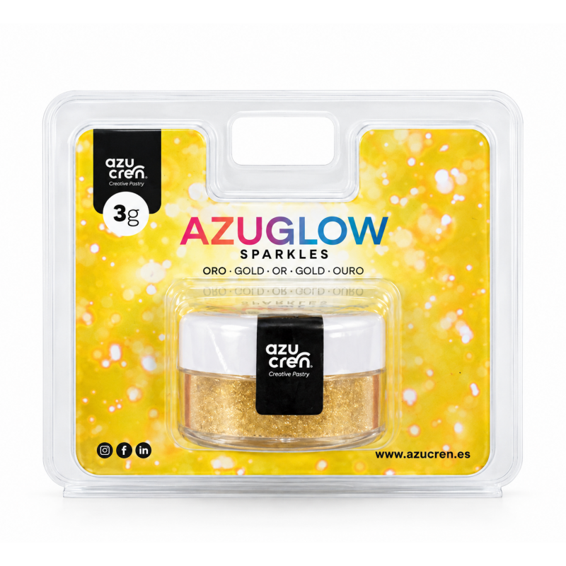 Flocos de Glitter Azuglow Sparkle Ouro