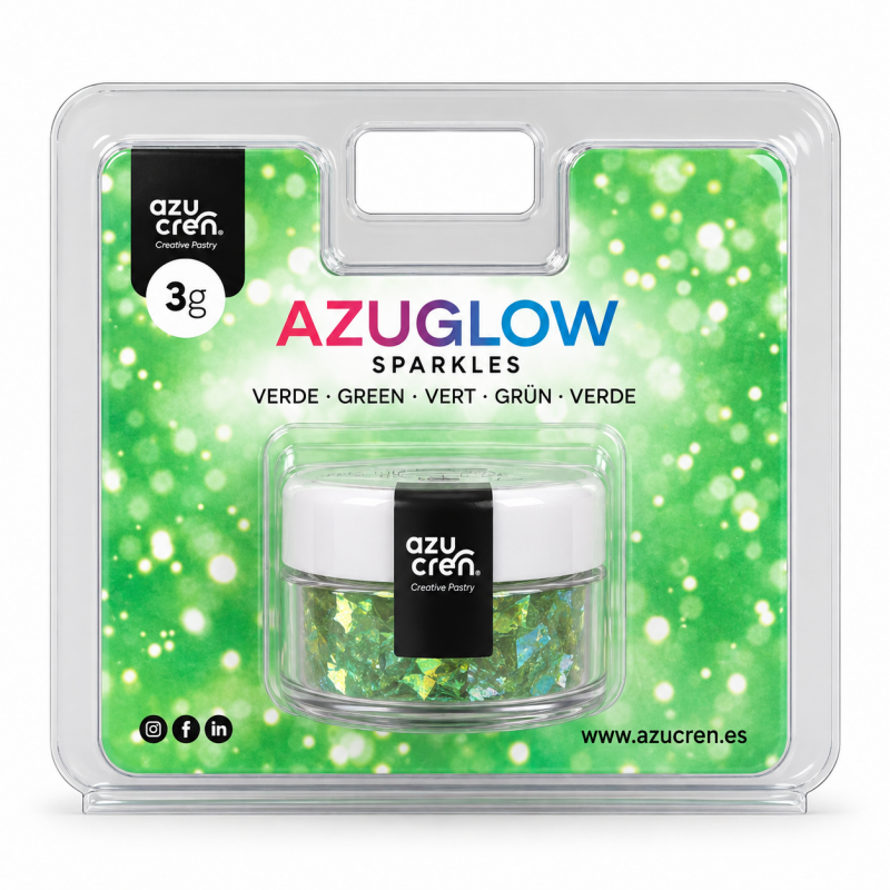 Flocos de Glitter Azuglow Sparkle Verde