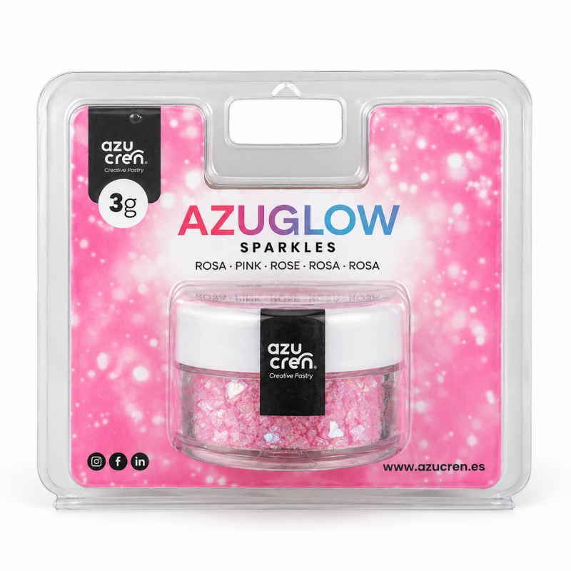 Flocos de Glitter Azuglow Sparkle Rosa