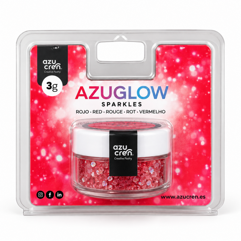 Flocos de Glitter Azuglow Sparkle Vermelho