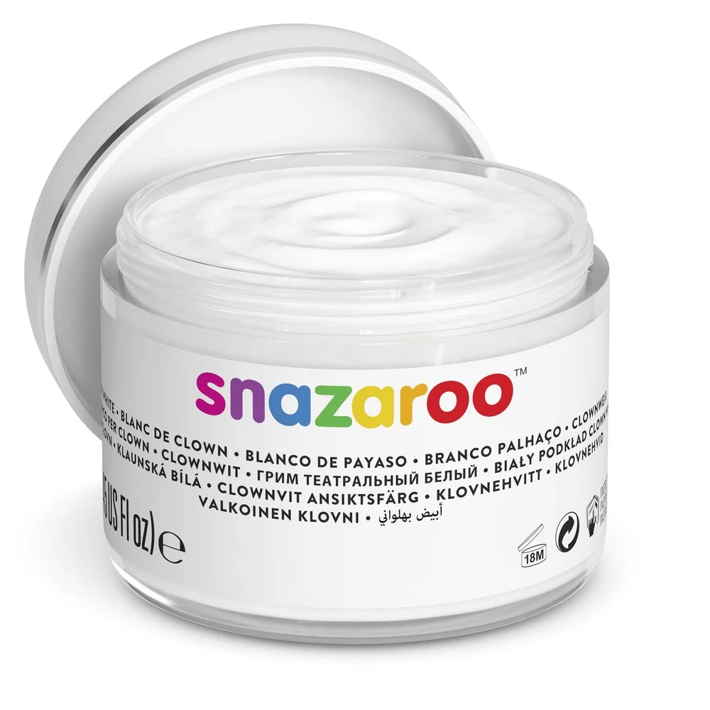 Snazaroo Pintura Facial Branco Palhaço 250ml