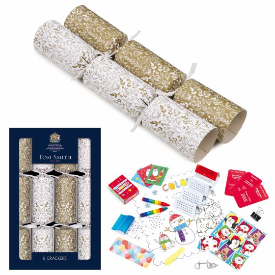 8 Crackers Dourado e Branco