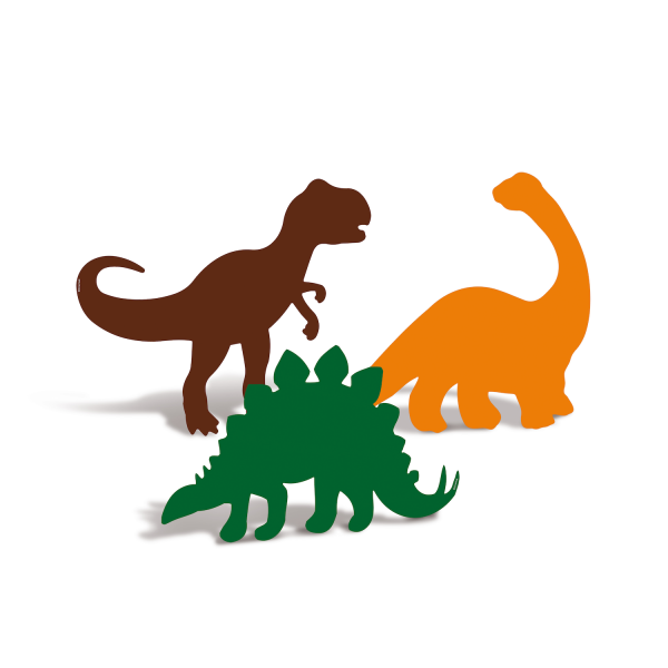 Silhuetas Decorativas de Mesa Dinossauros