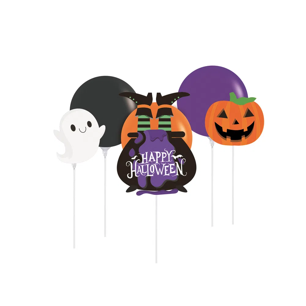 Kit Topo de Bolo com Balões Halloween