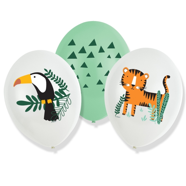 6 Balões Latex Selva