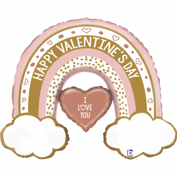 Balão Arco-Íris Happy Valentines Day