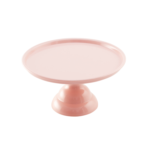 Prato de Pé Melamina 23cm Rosa