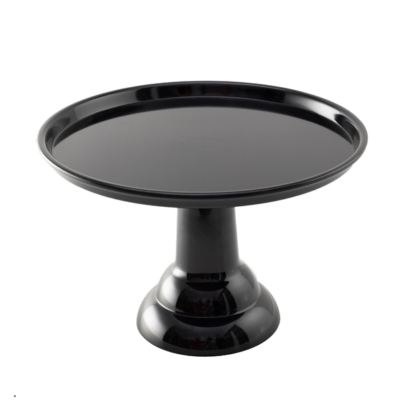 Prato de Pé Melamina 30cm Preto