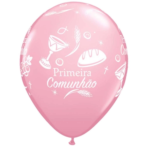 Balão Latex Comunhão Rosa