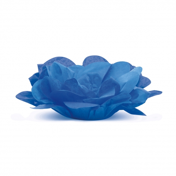 40 Forminhas para Doces Roses sem Folhas Azul Real