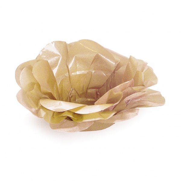 40 Forminhas para Doces Roses sem Folhas Brilho Ouro