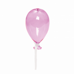 Balão de Vidro Transparente Rosa