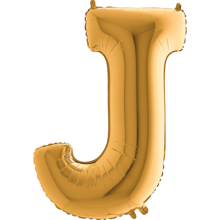 Balão Letra J Dourada 40