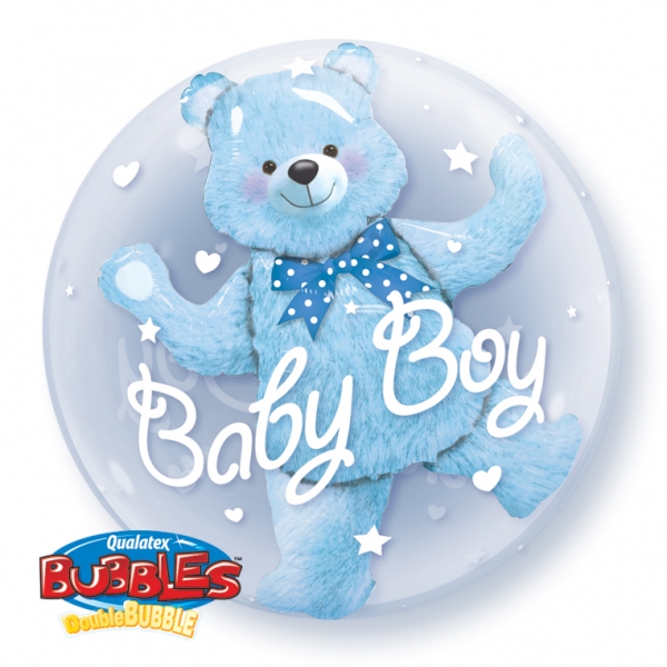 Balão Double Bubble Urso Azul