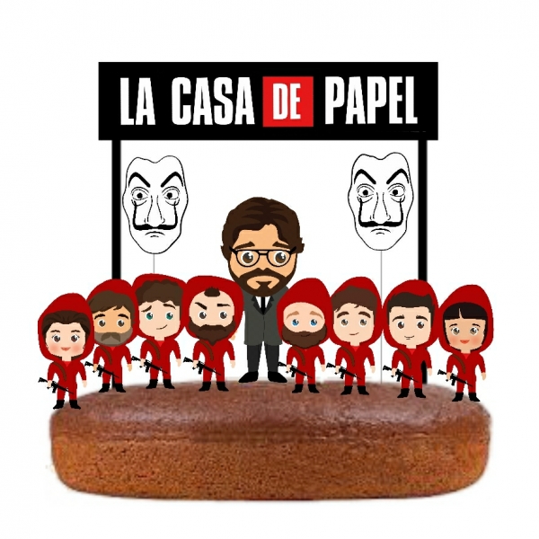 Topo de Bolo La Casa de Papel