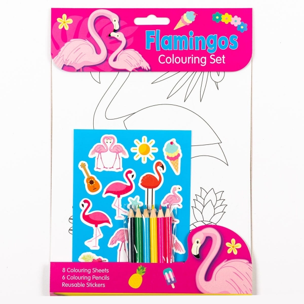 Kit para Colorir Flamingos