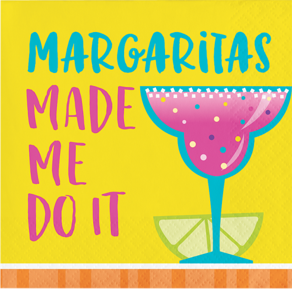 Guardanapos de Cocktail Margaritas Made Me Do It