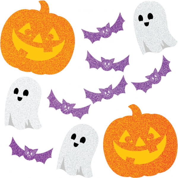 Recortes Decorativos com Glitter Halloween